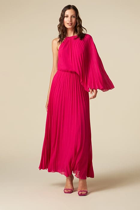 LONG DRESS WITH DETACHABLE CAPE RED by Oltre