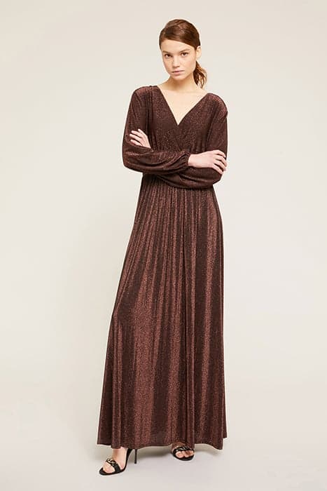 LONG DRAPED DRESS IN LUREX JERSEY by Motivi