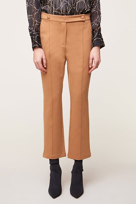 SOLID COLOUR REGULAR LEG TROUSERS NATURAL by Motivi