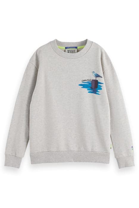 RELAXED-FIT ARTWORK SWEATSHIRT ECRU MELANGE by Scotch & Soda