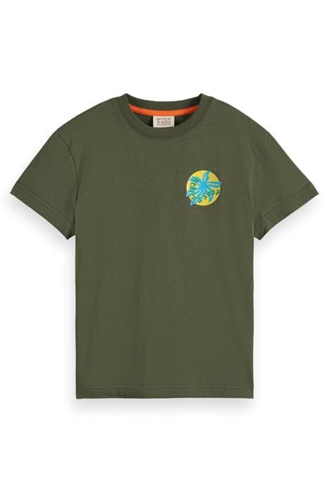 SKATE-FIT ARTWORK T-SHIRT SEAWEED GREEN by Scotch & Soda