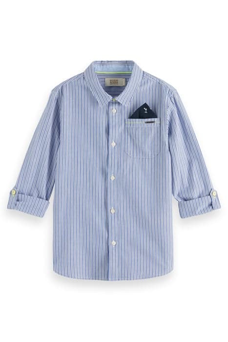 REGULAR-FIT - YARN-DYED SHIRT BLUE/WHITE STRIPE by Scotch & Soda