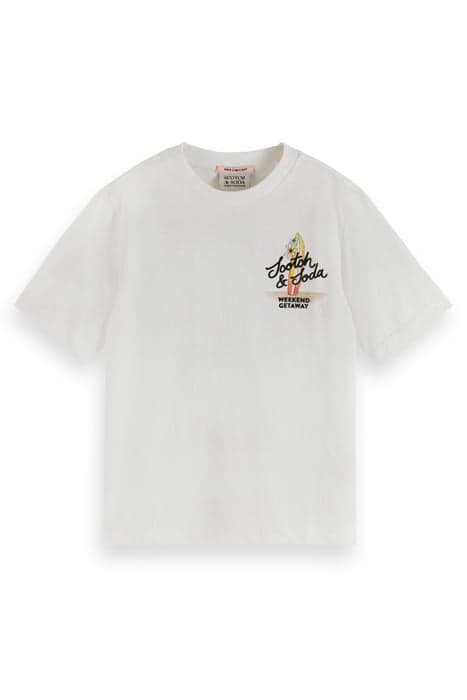 KNOTTED FRONT RELAXED-FIT T-SHIRT WHITE by Scotch & Soda