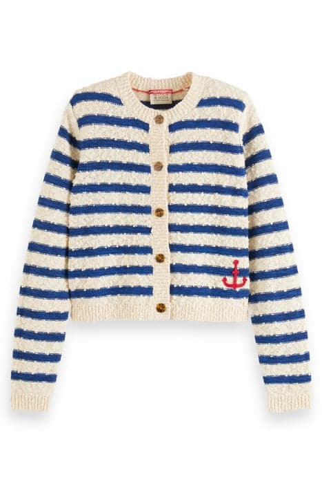 TEXTURED BRETON STRIPE CARDIGAN BRETON STRIPE by Scotch & Soda