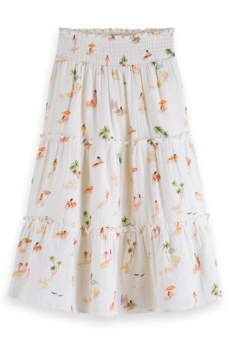 ALL-OVER PRINTED CRINKLE COTTON MAXI SKIRT BEACH FRIENDS by Scotch & Soda