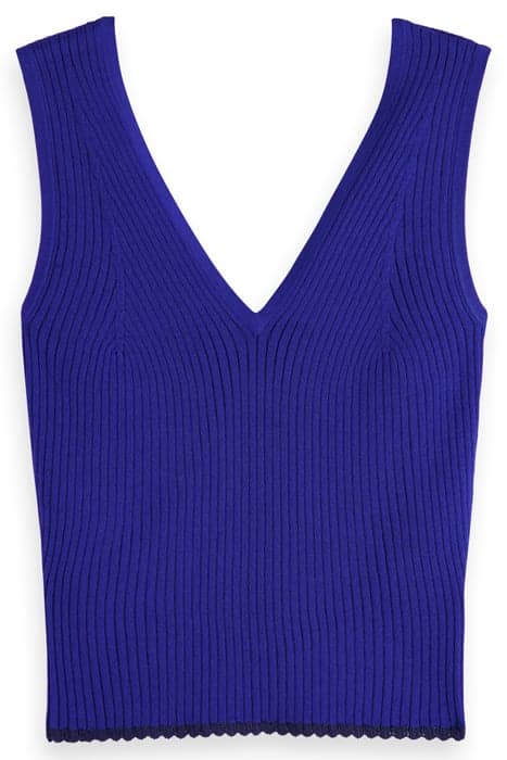 TIE BACK KNITTED TANK ELECTRIC BLUE by Scotch & Soda