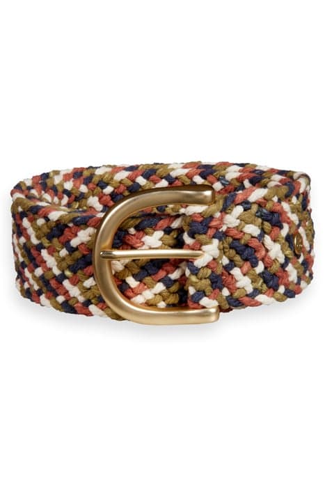 OVAL MULTI COLOR BRAIDED BELT TERRACOTTA by Scotch & Soda