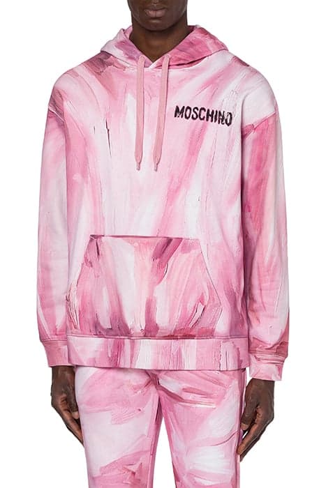 PAINTING HOODIE PINK by Moschino