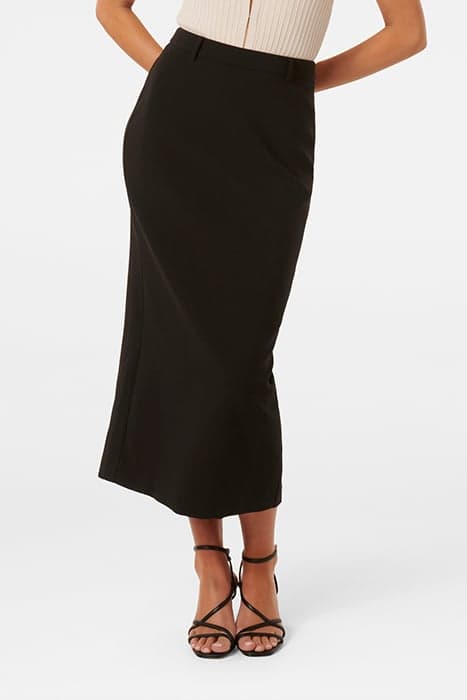 SAMANTHA COLUMN SKIRT BLACK by Forever New