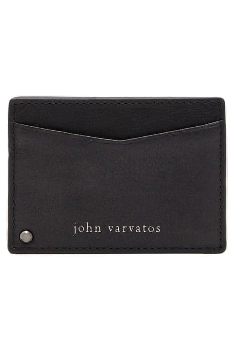 HERITAGE DUAL SWING CARD CASE BLACK by John Varvatos