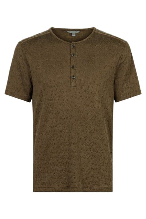 STANTON REGULAR FIT SS HENLEY WITH TEXTU SOIL by John Varvatos