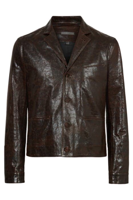 BUTTON FRONT JKT WITH SLIT CHEST POKCET CLAY BROWN by John Varvatos