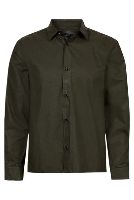 OVER SHIRT WITH TAPE BUTTONS KELP by John Varvatos