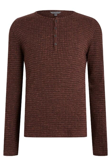 HAYES REGULAR FIT LS HEN LEY WITH TEXTUR MERLOT by John Varvatos