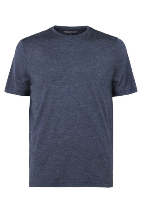 CHARLES REGULAR FIT SS SILK CREW BLUE HEATHER by John Varvatos