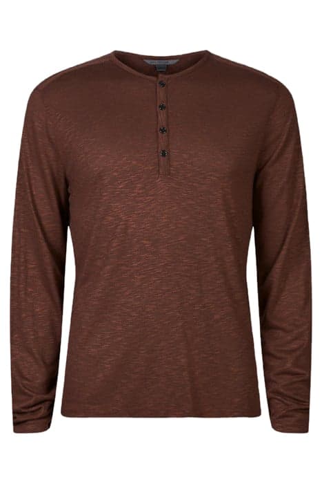 DANVILLE REGULAR FIT LS HENLEY WITH PLAC PRUCE by John Varvatos