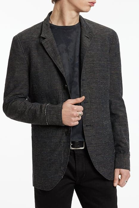 SLIM FIT JACKET WITH BANDCOLALR WITH RAW MARINE by John Varvatos