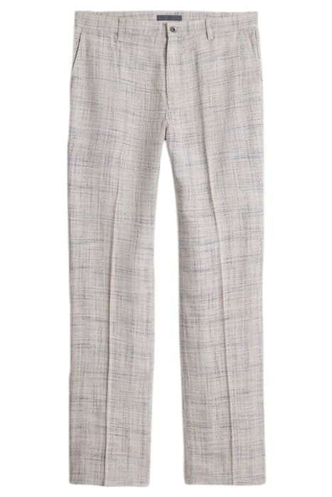 STRAIGHT FIT PANTS WITH DENIM BACK POCKE ECRU by John Varvatos