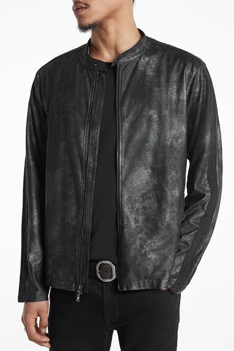 HARTLEY SLIM FIT RACER JACKET WITH SWEAT BLACK by John Varvatos