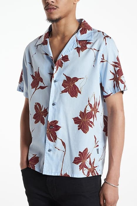 DANNY SS CAMP SHIRT CORNFLOWER by John Varvatos