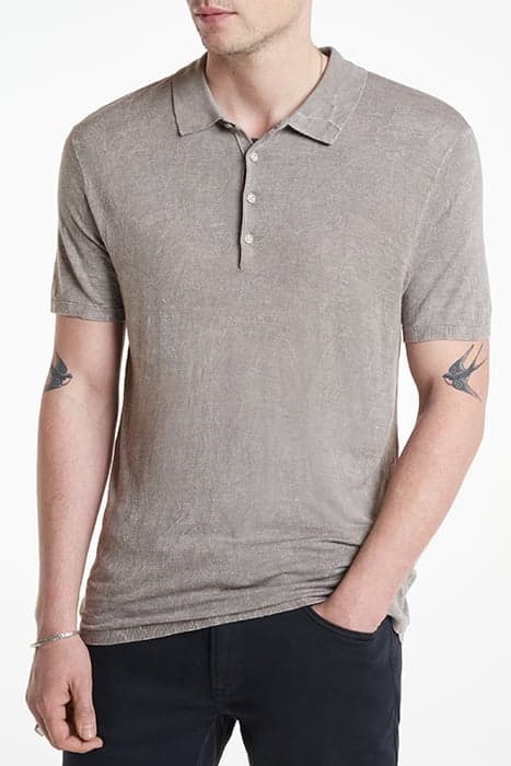 CHATHAM REGULAR FIT SS P OLO WITHPIGMENT GRIFFIN GREY by John Varvatos