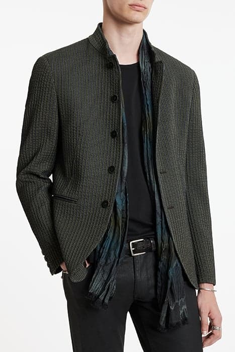 SLIM FIT TAPE BTN CLOSURE JACKET DEEP OLIVE by John Varvatos