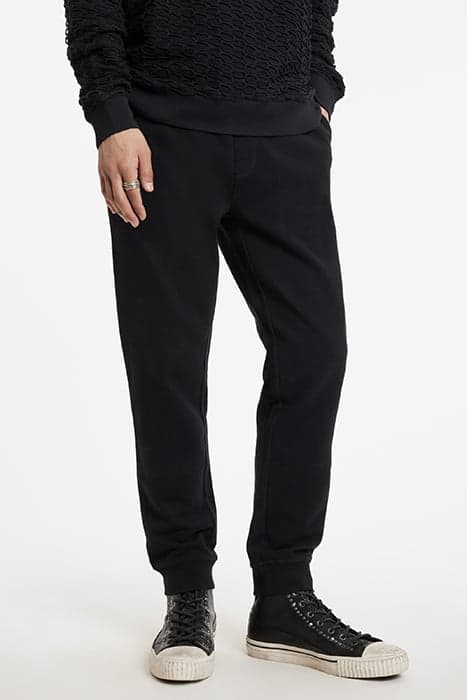 MELBA JOGGER IN DIAGONAL FRENCH TERRY BLACK by John Varvatos