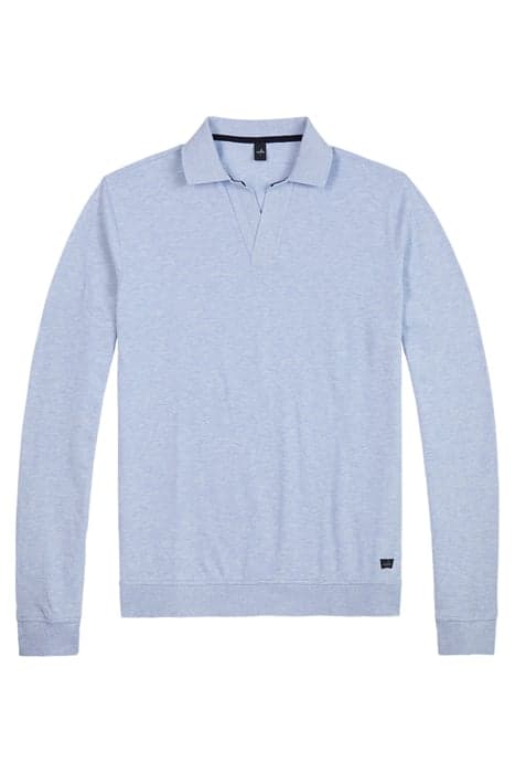 BARNETT | LONGSLEEVE RETRO POLOSHIRT LIGHT BLUE MELANGE by WAHTS