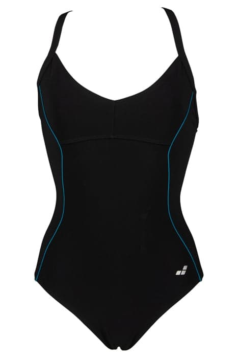 W NOEMI LIGHT CROSS BACK ONE PIECE C-CUP BLACK-TURQUOISE by Arena