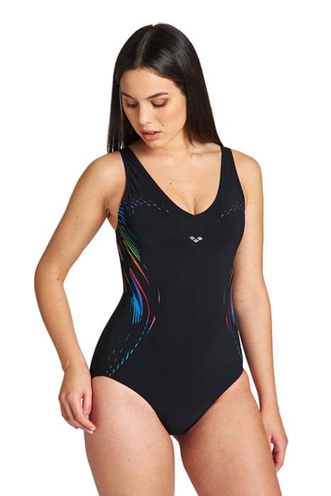 W GIULIA WING BACK ONE PIECE BLACK by Arena