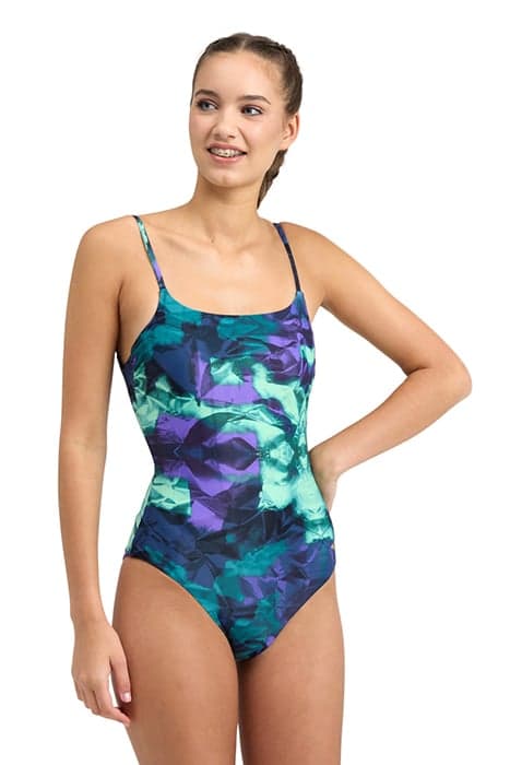 WOMEN'S ARENA SWIMSUIT U BACK ALLOVER GREEN LAKE MULTI by Arena