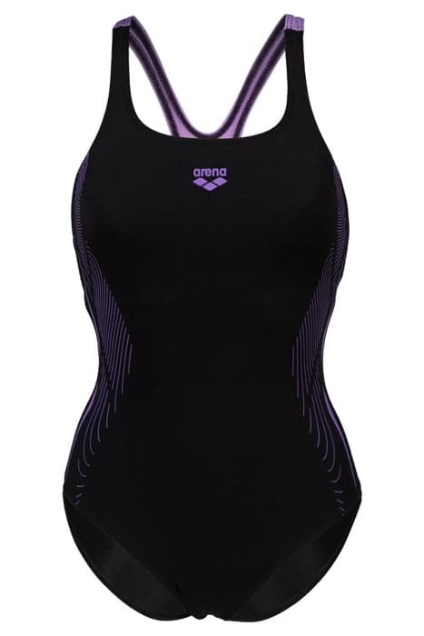 WOMEN'S SWIMSUIT SWIM PRO BACK GRAPHIC L BLACK-LAVANDA by Arena