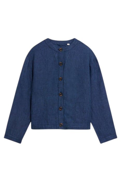 ADELE LINEN JACKET DARK NAVY by White Stuff