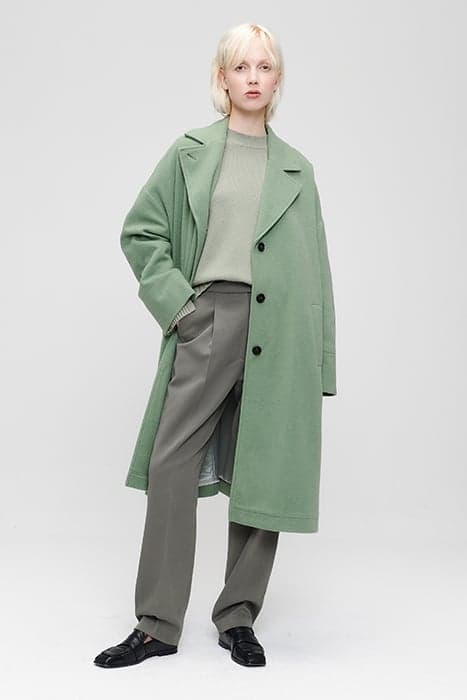 SENTA WIDE COAT SAGE GREEN by Zenggi