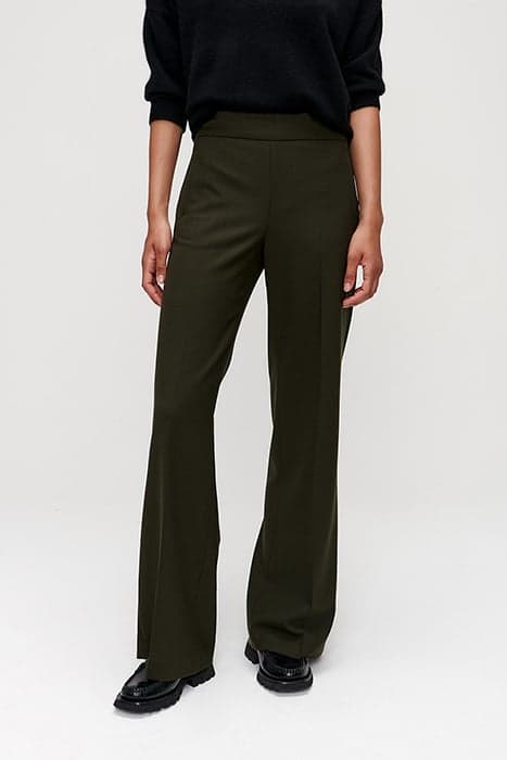 SADE WOOL PANTS HUNTER GREEN by Zenggi