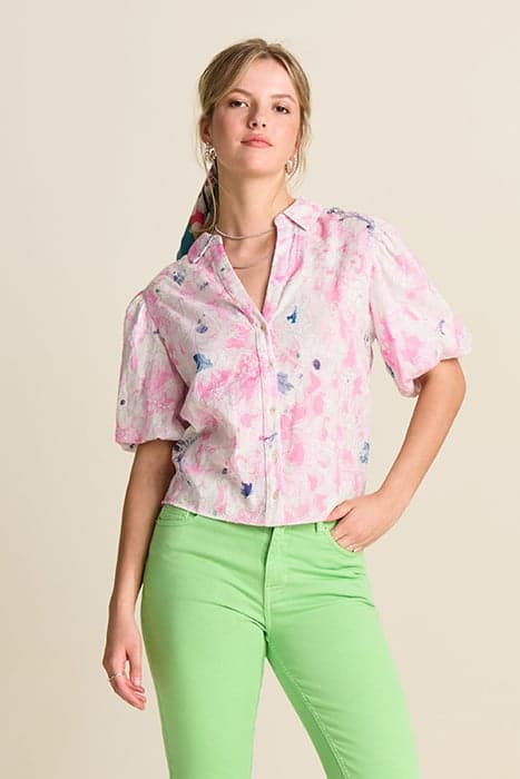 BLOUSE - SHINE LILIES PINK PINK by POM Amsterdam