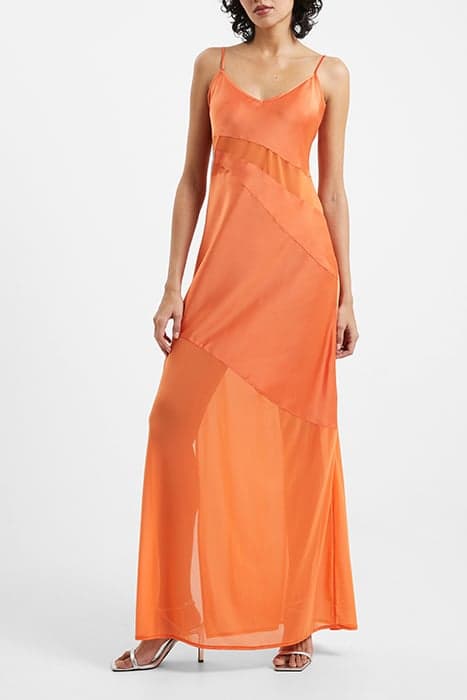 INU SATIN STRAPPY DRESS ORANGE by French Connection