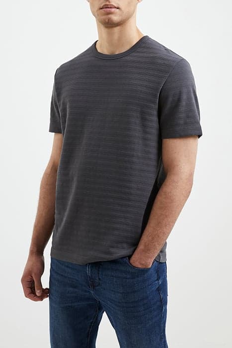 TEXTURE JERSEY T SHIRT BLACK by French Connection