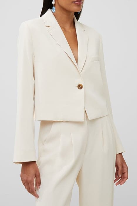 HARRY SUITING CROPPED BLAZER WHITE by French Connection