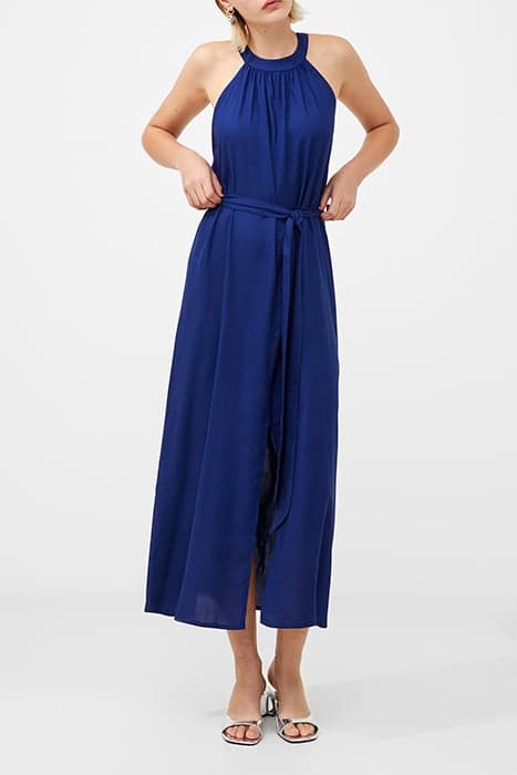 HALTER VISCOSE RELAXED DRESS BLUE by French Connection