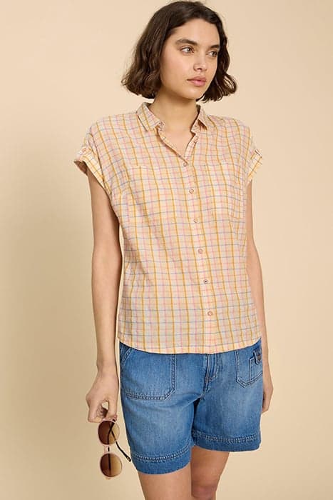 ELLIE CHECK SHIRT NATURAL MULTI by White Stuff