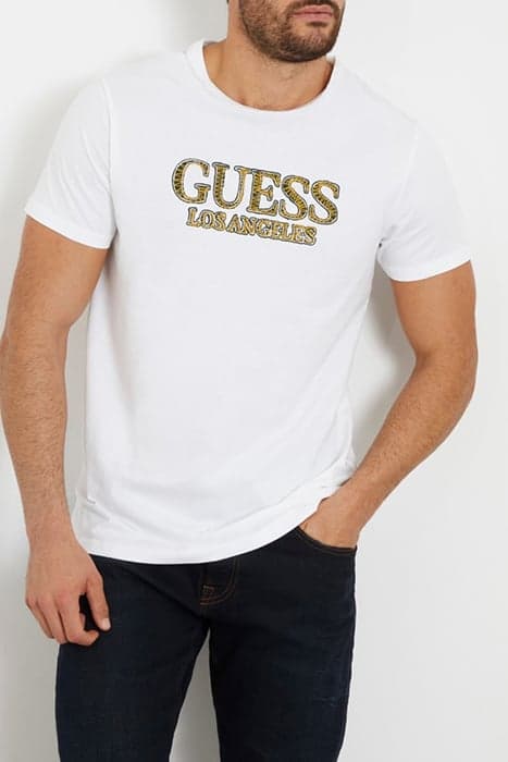 SS CN GUESS LOS ANGELES TEE PURE WHITE by GUESS ECO