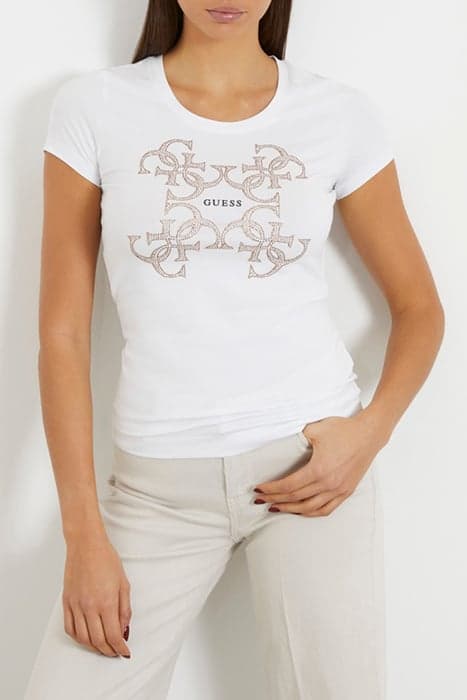 SS CN 4G LOGO TEE PURE WHITE by GUESS ECO