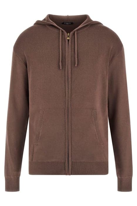 LS HOODIE ZIPPED CAR GENERAL BROWN by Marciano by Guess