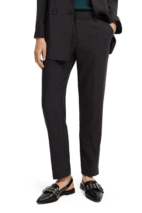 LOWRY - MID RISE SLIM LEG DRAPEY PANTS CHARCOAL by Scotch & Soda