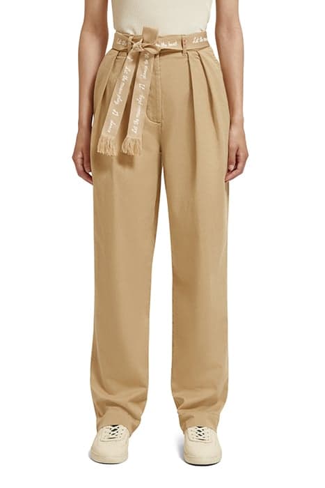 FAYE - HIGH RISE RELAXED TAPERED LEG PAPER BAG UTILITY PANTS by Scotch & Soda