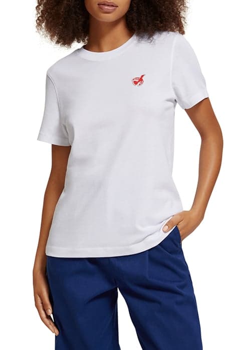 THE FREE SPIRIT PEACE BIRD REGULAR FIT T-SHIRT WHITE by Scotch & Soda