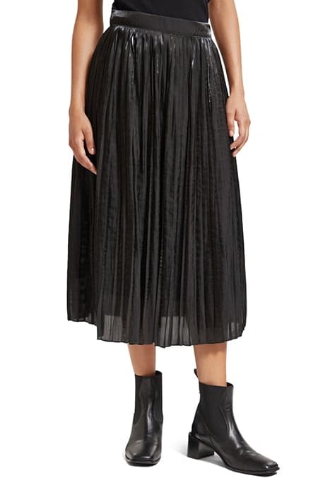 PLEATED HIGH RISE MAXI SKIRT EVENING BLACK by Scotch & Soda