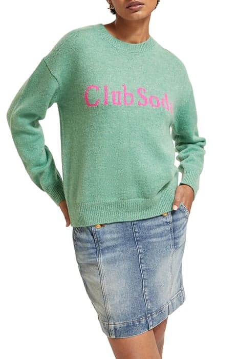 INTARSIA CLUB SODA PULLOVER FROZEN MINT by Scotch & Soda