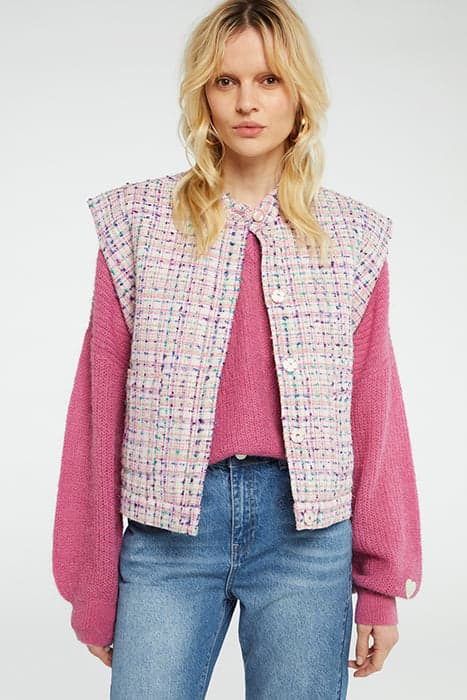 TWIGGY GILET BUBBLE GUM PINK by Fabienne Chapot